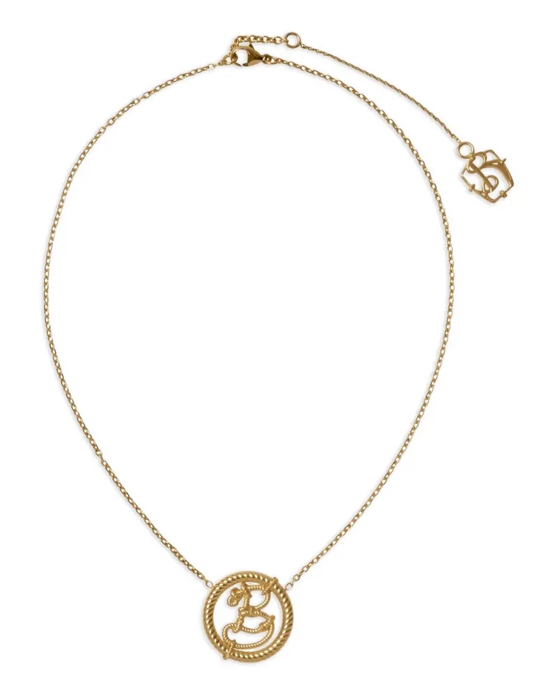 Burberry Nautical-Knot B Halskette mit verdrehtem Anhänger - Gelb Gelb