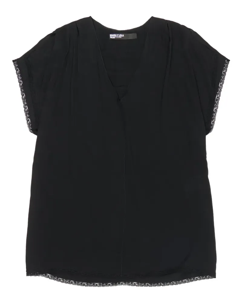 BIMBA Y LOLA Bluse mit V-Ausschnitt - Schwarz Schwarz