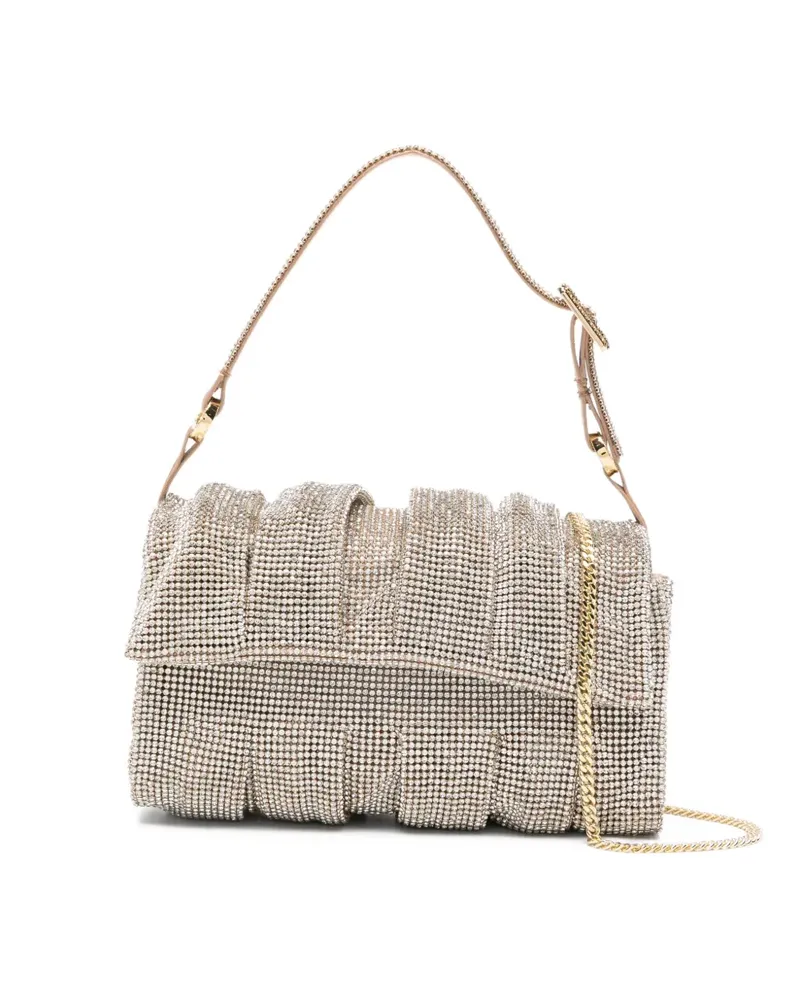 Benedetta Bruzziches Schultertasche mit Kristallen - Nude Nude