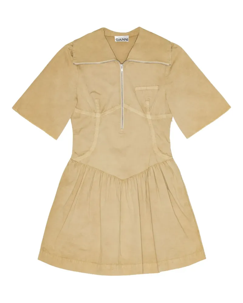 Ganni Ausgeblichenes Minikleid - Nude Nude