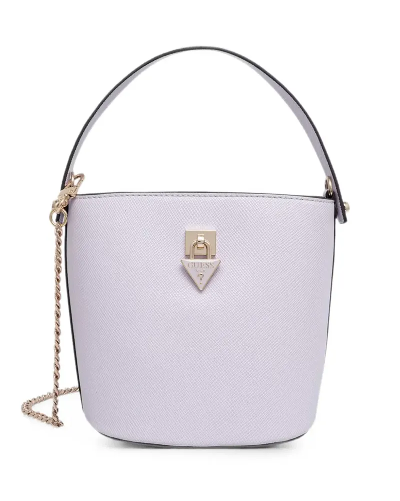 Guess Patsie Beuteltasche mit Logo-Schild - Violett Violett