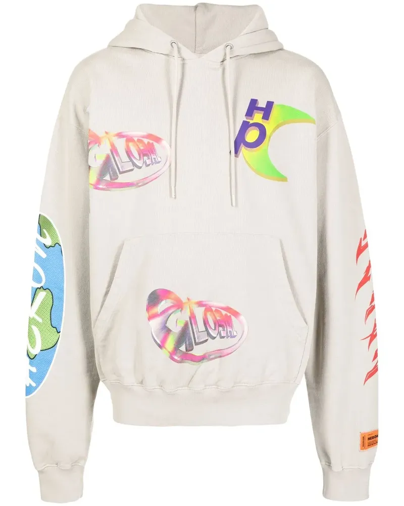 Heron Preston Hoodie mit Logo-Print - Grau Grau
