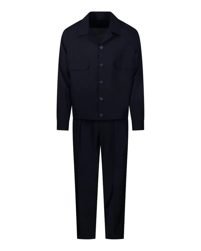 Biagio Santaniello long-sleeve trousers and shirt set - Blau Blau