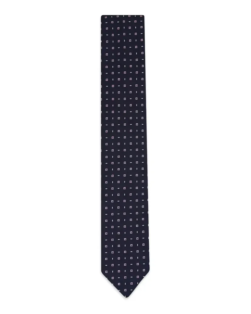 Ermenegildo Zegna geometric-pattern silk tie - Blau Blau