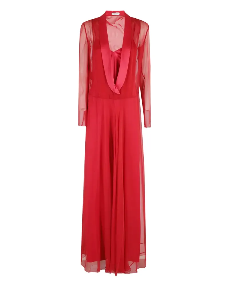 Alberta Ferretti Maxikleid aus Seide - Rot Rot