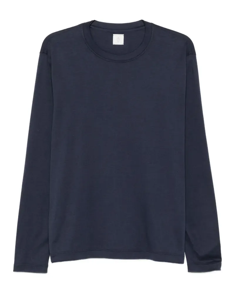 Eleventy Langarmshirt mit Rundhalsausschnitt - Blau Blau