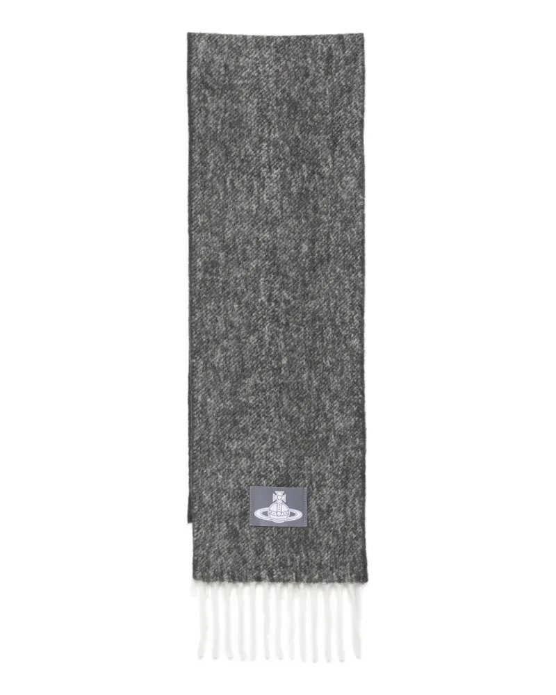 Vivienne Westwood Schal mit Orb-Patch - Grau Grau
