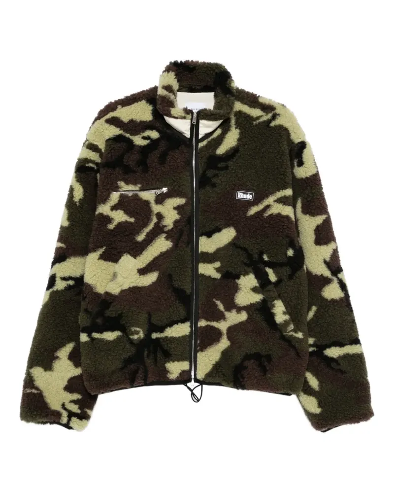 RHUDE Bestickte Jacke mit Camouflage-Print - Grün Grün