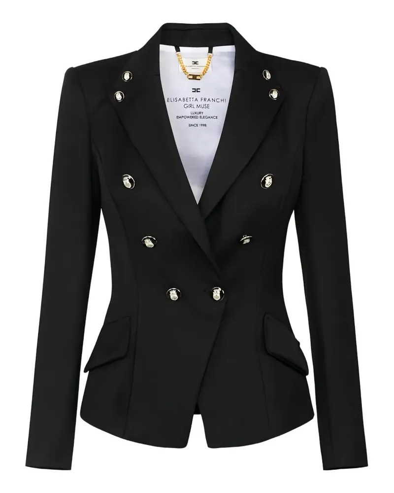 Elisabetta Franchi Doppelreihiges Sakko - Schwarz Schwarz