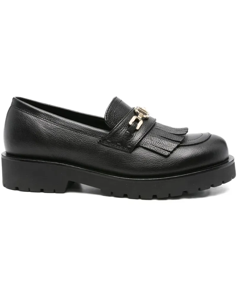 Twin-Set Loafer mit Logo-Kette - Schwarz Schwarz