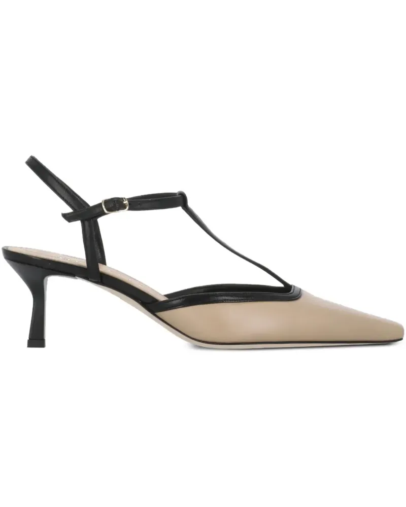 The Seller Slingback-Pumps mit T-Riemen 70mm - Nude Nude