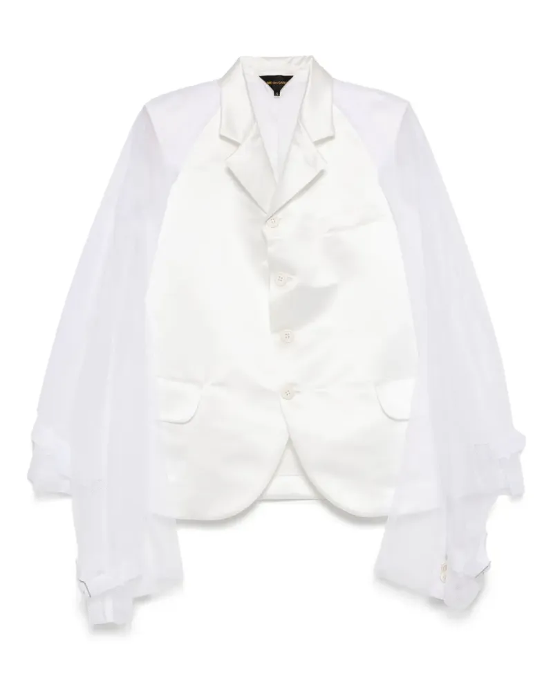 Comme des Garçons Sakko mit Tülleinsätzen - Weiß Weiß