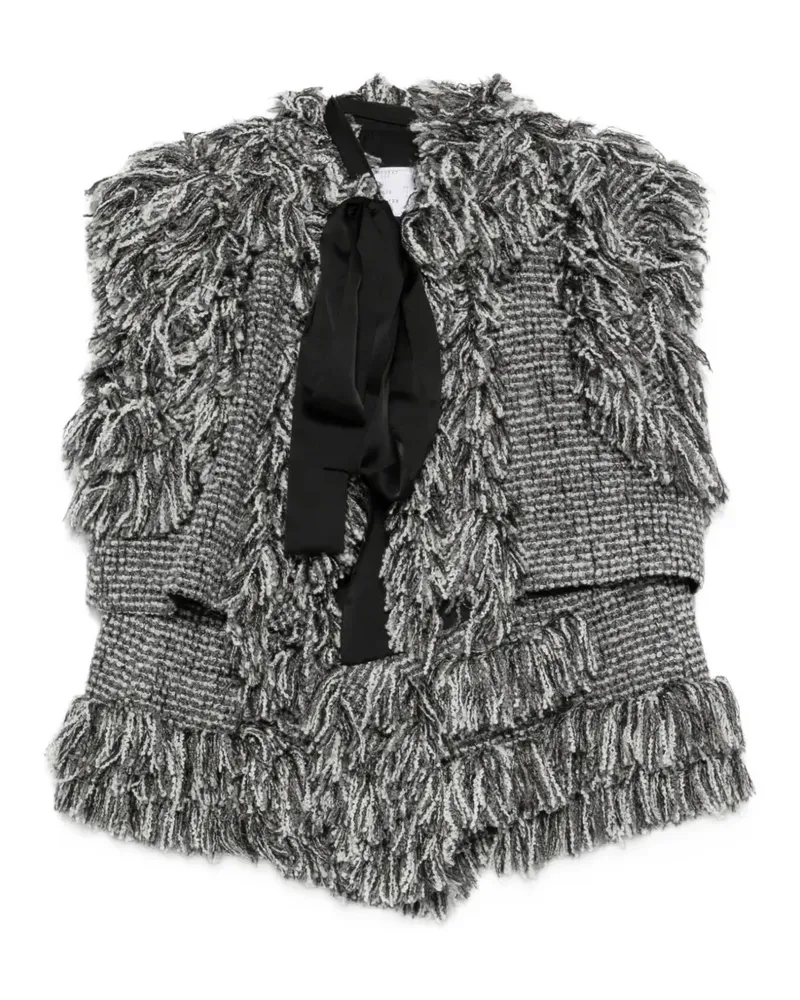 Sacai Jacke mit Fransen - Grau Grau