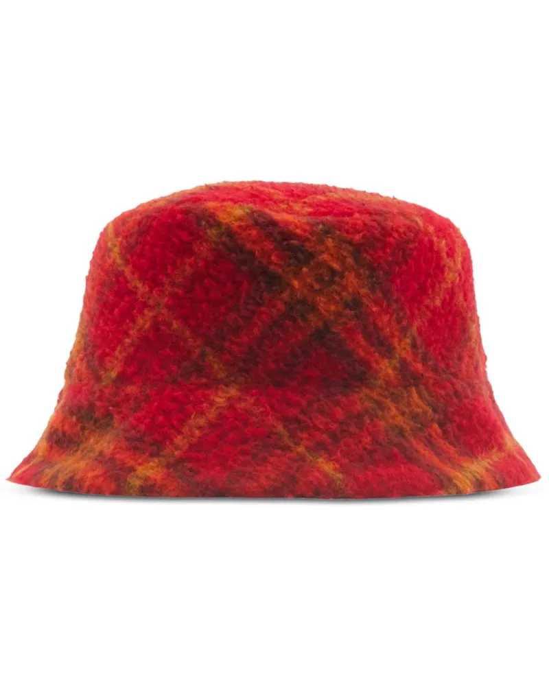 Burberry Wendbarer Fischerhut mit Check - Rot Rot