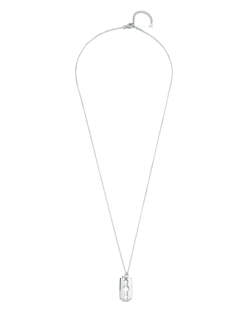 MATEO Razor Blade Halskette aus Sterlingsilber Silber