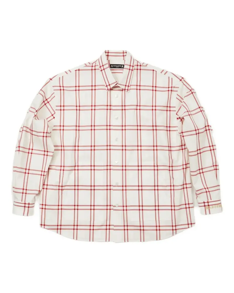 Mastermind Japan plaid loose-fit shirt - Weiß Weiß