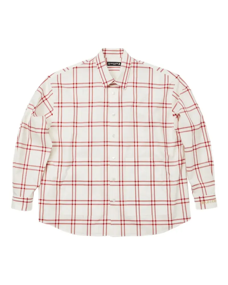 Mastermind Japan plaid loose-fit shirt - Weiß Weiß
