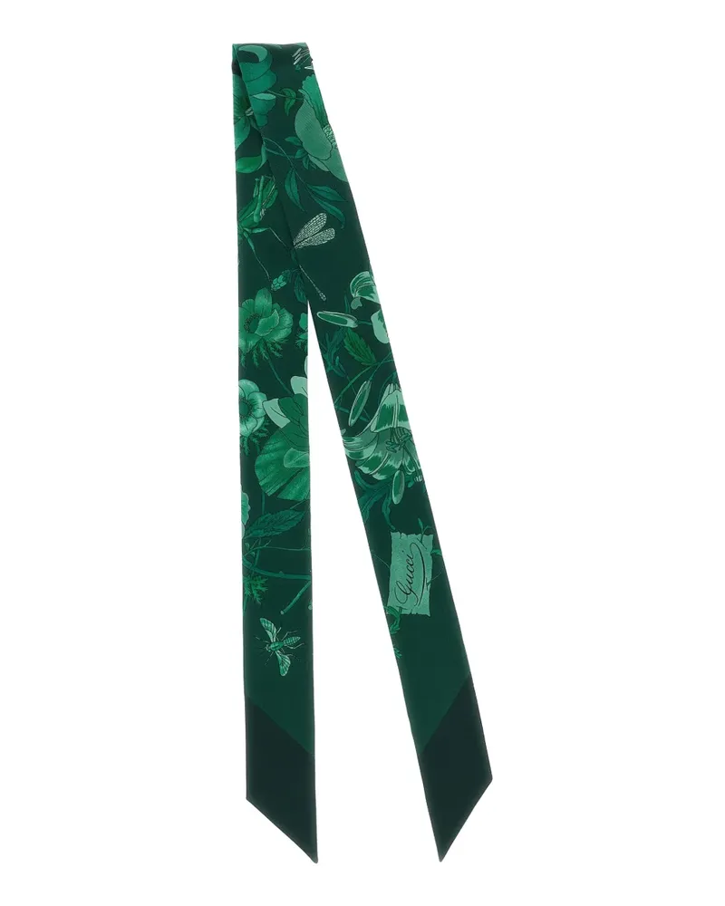 Gucci Seidenschal mit Blumenprint - Grün Grün