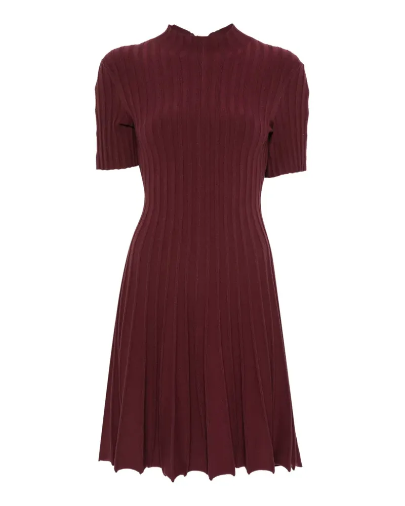 Maje ribbed-knit funnel-neck midi dress - Rot Rot