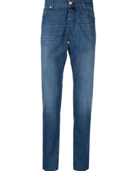 Jacob Cohën Straight-Leg-Jeans mit Stickerei Blau