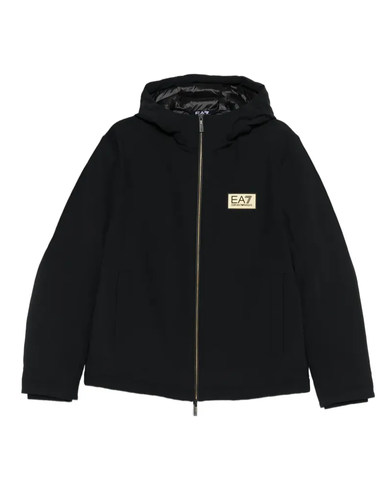 EA7 Gold Label Kapuzenjacke - Schwarz Schwarz