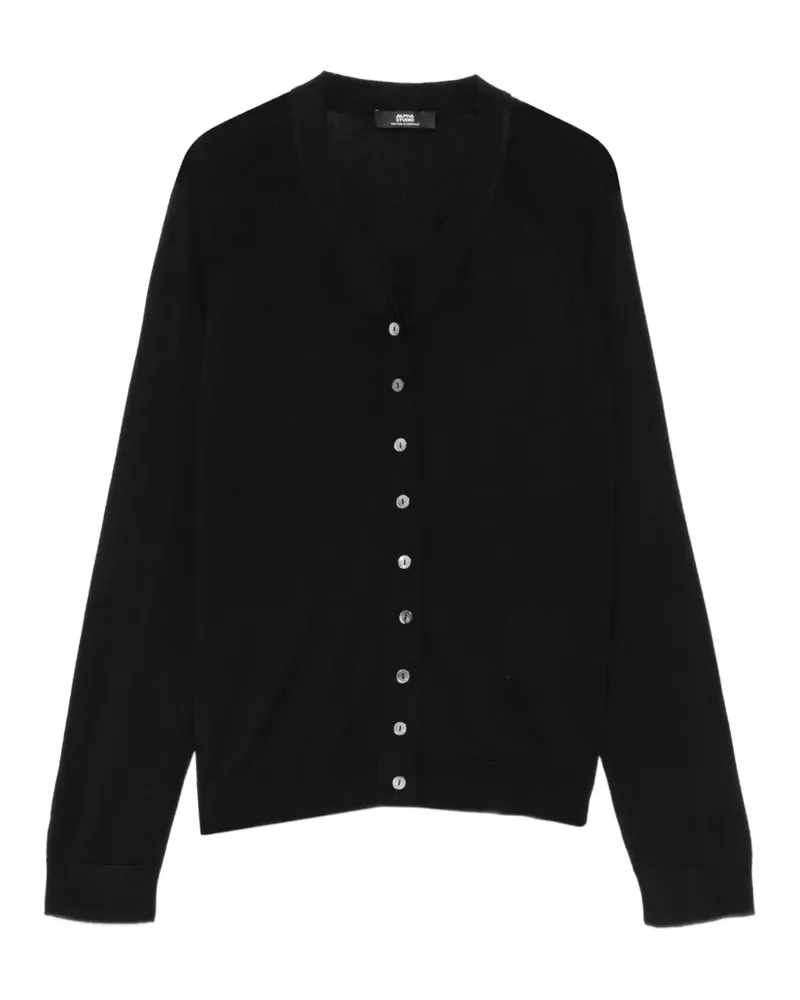 Alpha Studio Cardigan mit V-Ausschnitt - Schwarz Schwarz