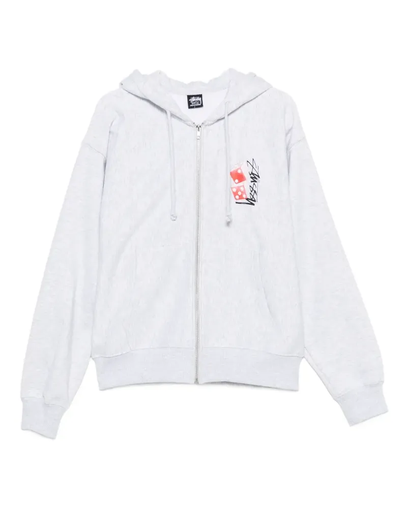 Stüssy Kapuzenjacke mit Reißverschluss - Grau Grau