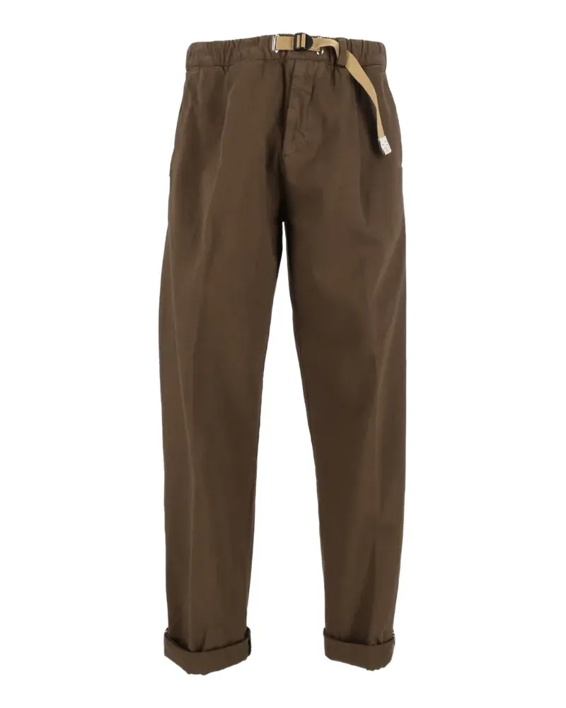 PLAN C Hose mit Selvedge-Kante und Gürtel - Braun Braun