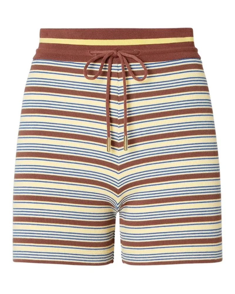 Fendi Gestrickte Shorts mit Streifen - Braun Braun