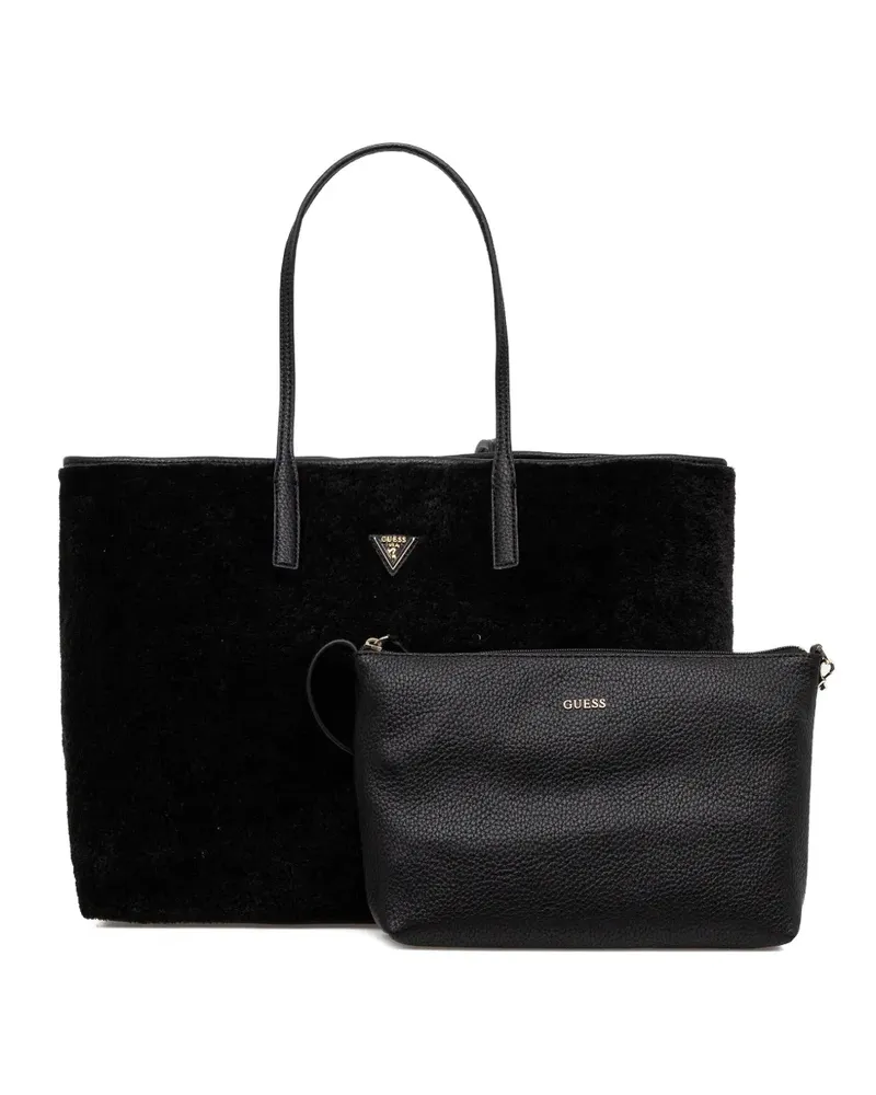 Guess Victoria Tote Bag mit Logo-Schild - Schwarz Schwarz