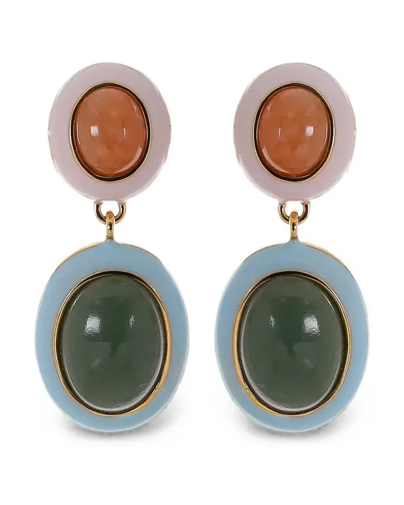 Lizzie Fortunato Aventurine Papaya earrings - Gold Gold