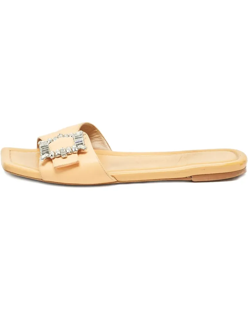 Stuart Weitzman Sandalen mit Kristallen - Orange Orange