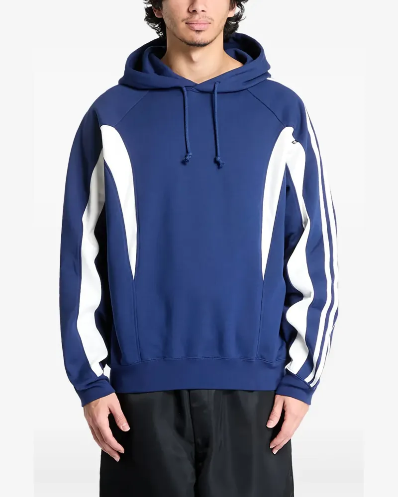 Y-3 Hoodie mit 3 Streifen - Blau Blau