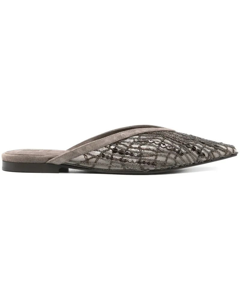 Brunello Cucinelli Verzierte Mules - Braun Braun