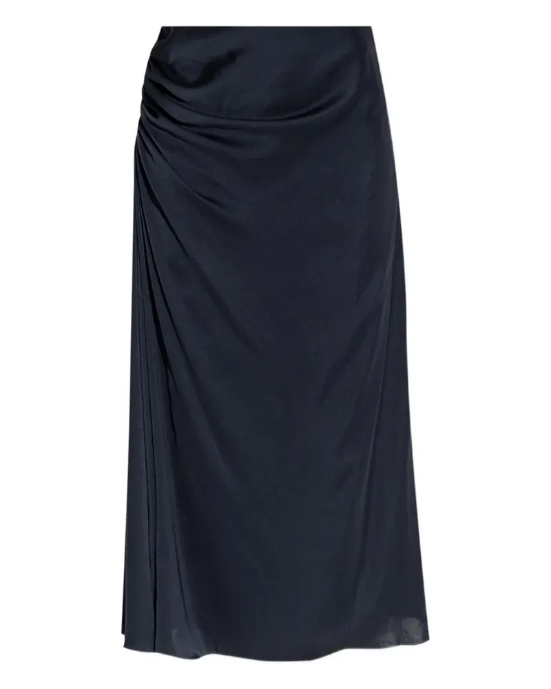 Theory Drapierter Midirock - Blau Blau
