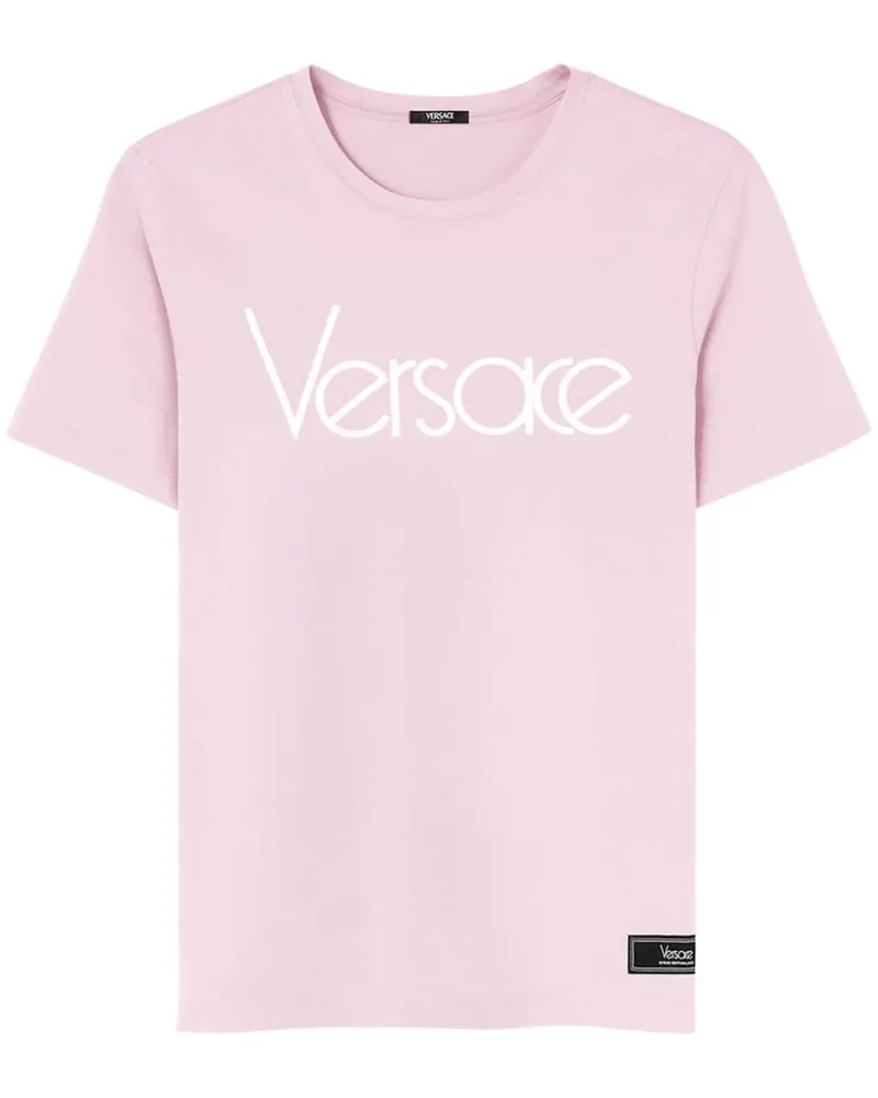 Versace T-Shirt mit Logo-Print - Rosa Rosa
