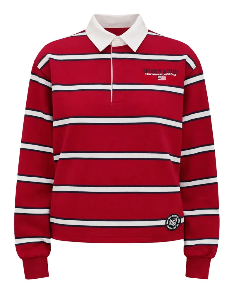 SPORTY & RICH striped polo shirt - Rot Rot
