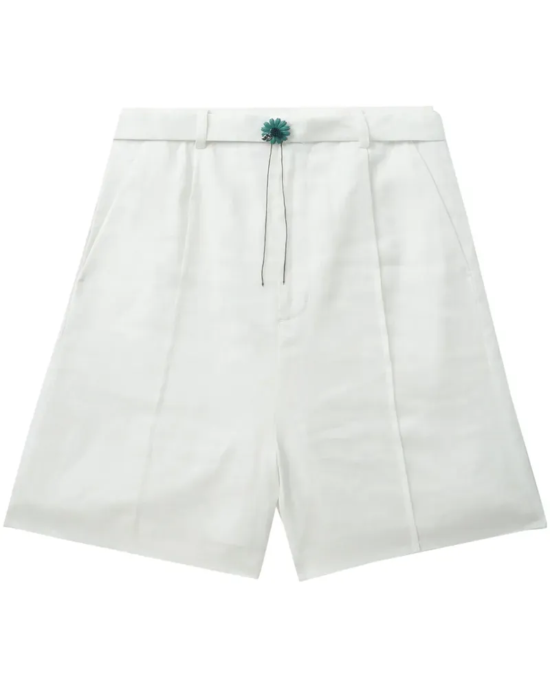 BAPE Shorts mit Blumenapplikation - Weiß Weiß