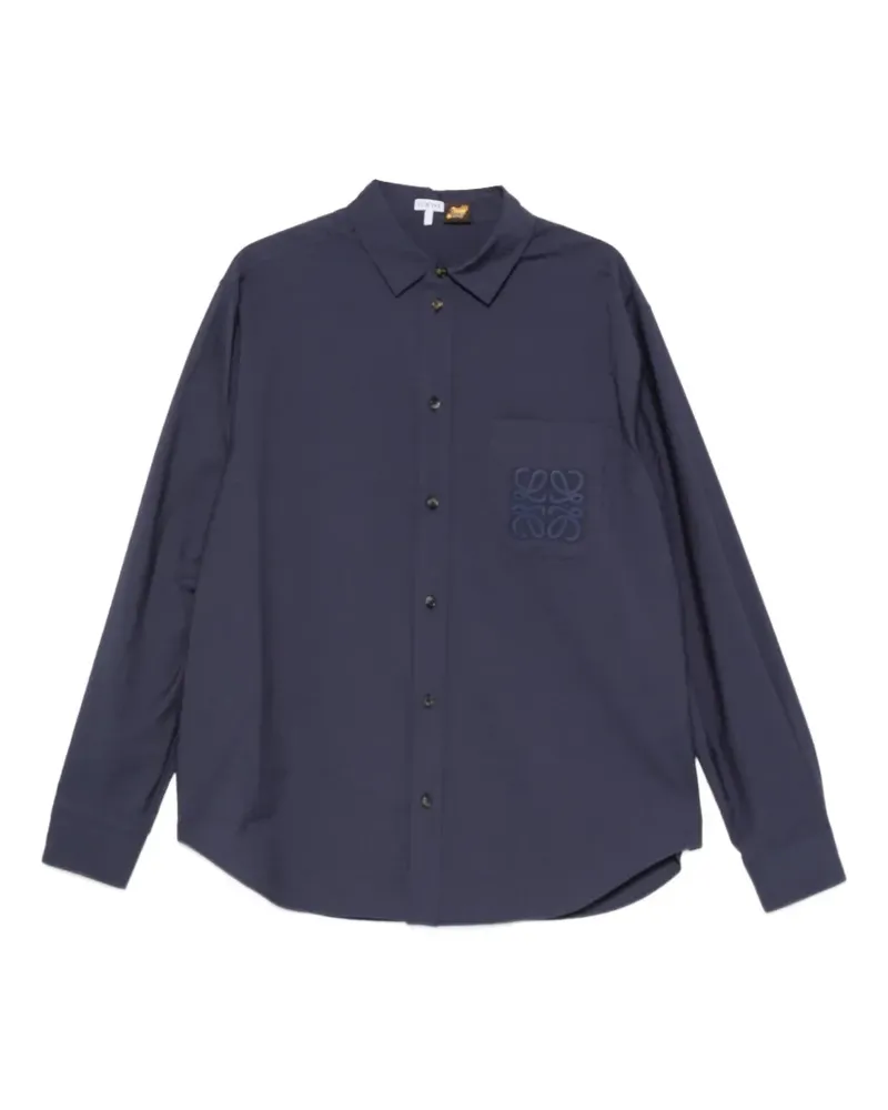 Loewe Sweatshirt mit aufgesticktem Anagram - Blau Blau