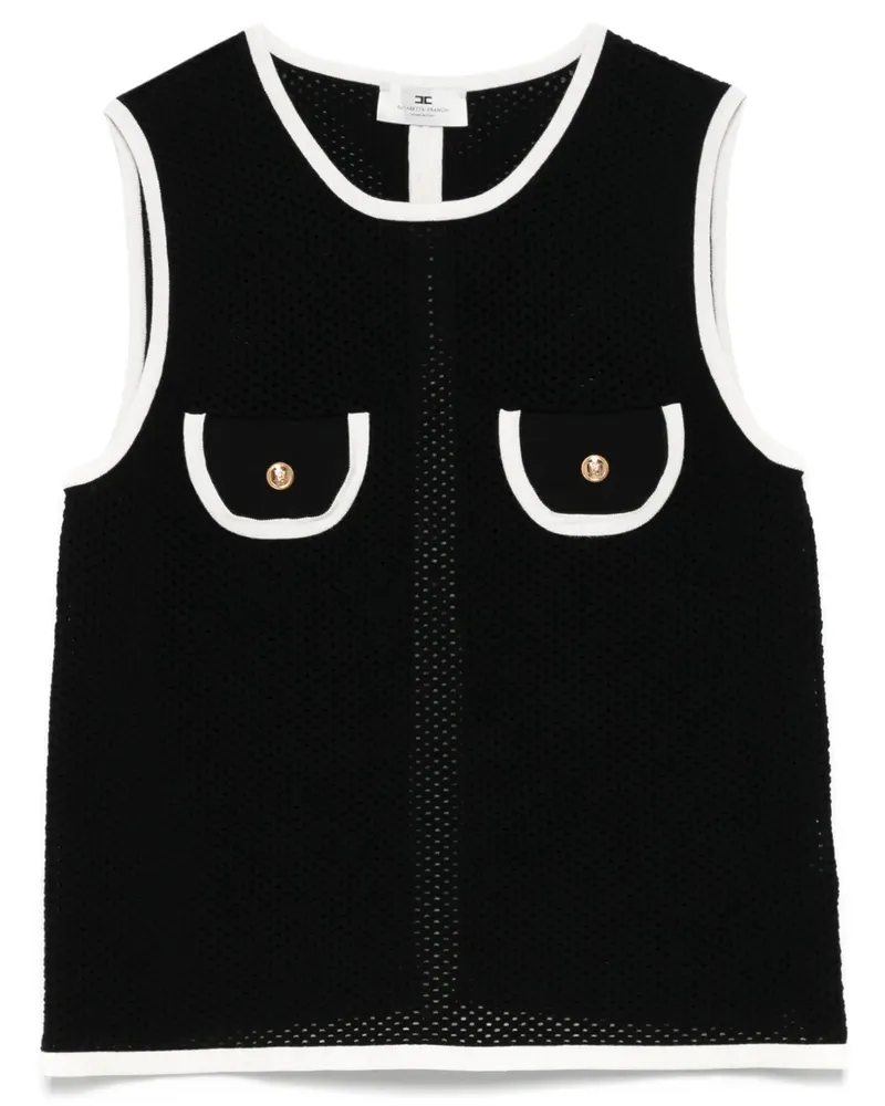 Elisabetta Franchi Locker gestricktes Tanktop - Schwarz Schwarz