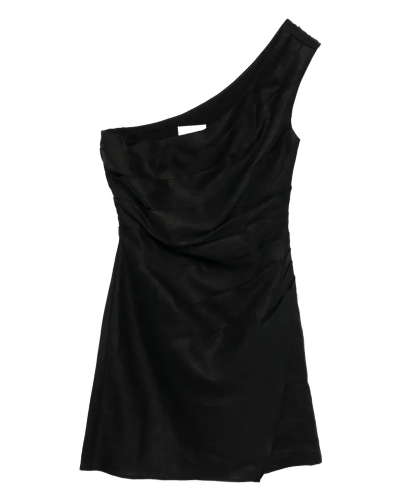 Reformation Ciro Leinenkleid - Schwarz Schwarz