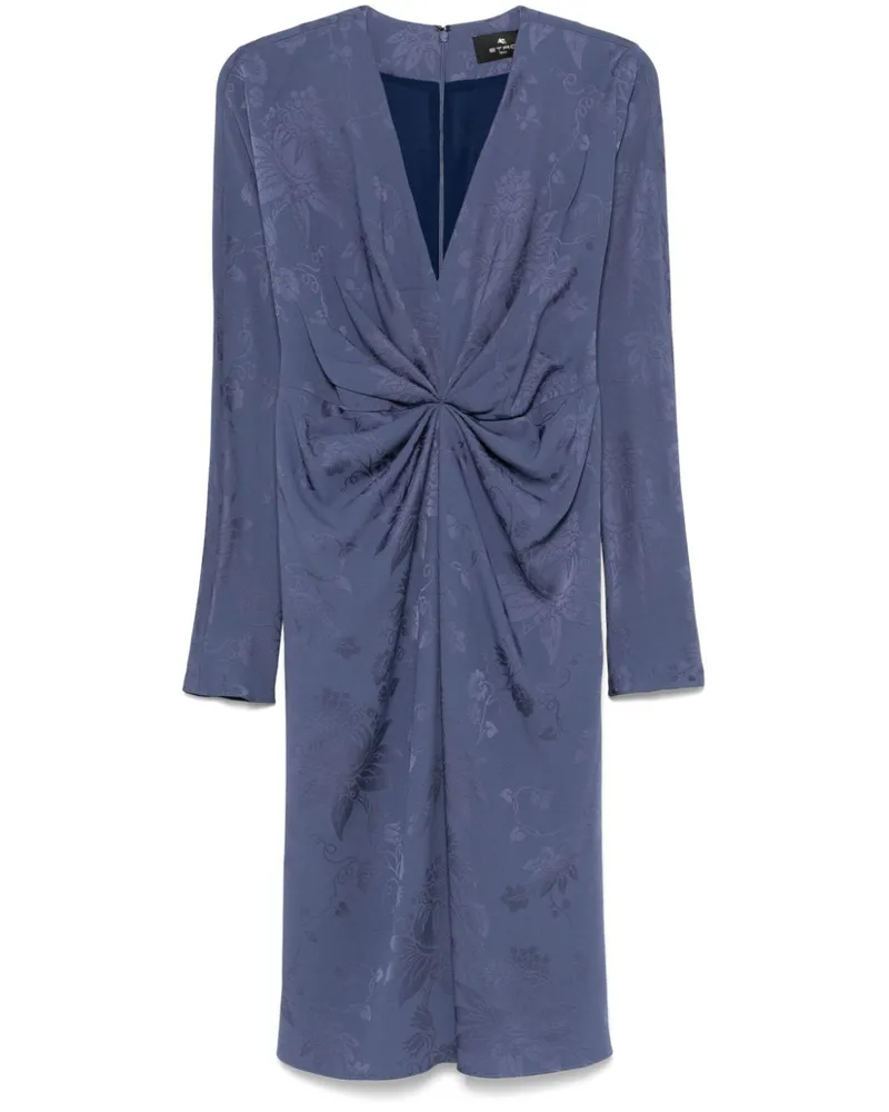 Etro Midikleid aus Jacquard - Blau Blau