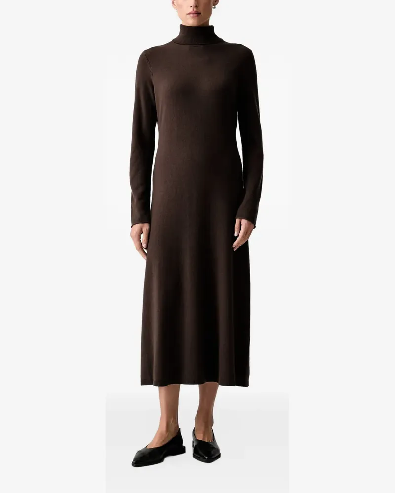 Marc O'Polo roll-neck knitted maxi dress - Braun Braun