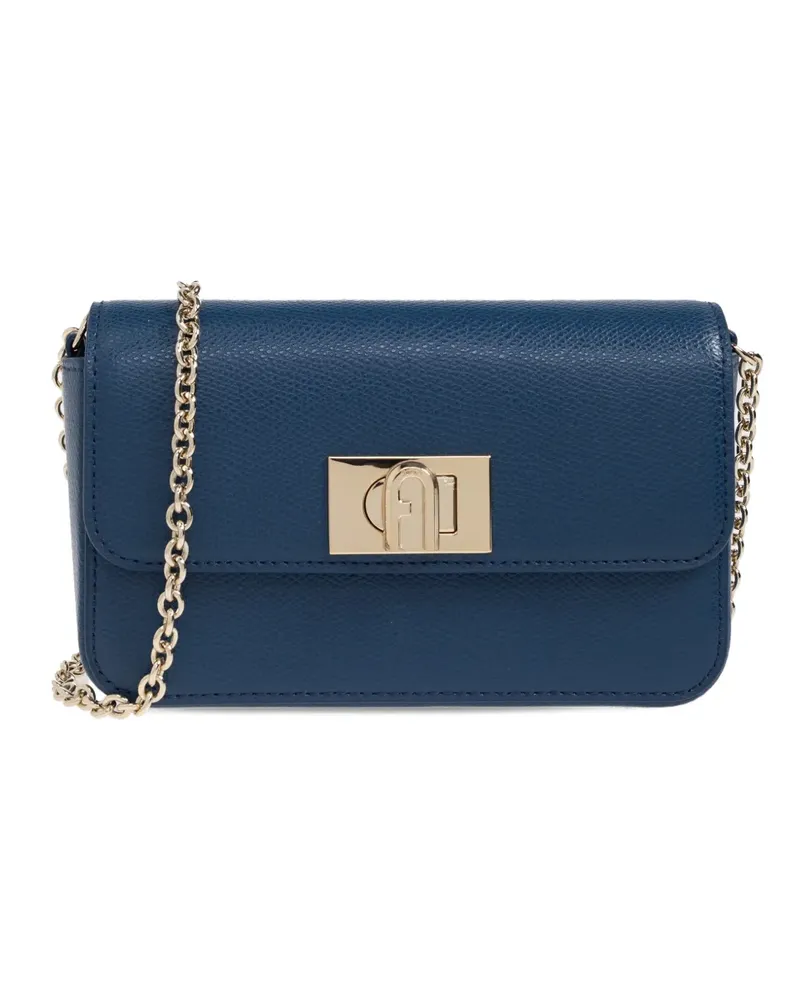 Furla chain-strap leather cross body bag - Blau Blau