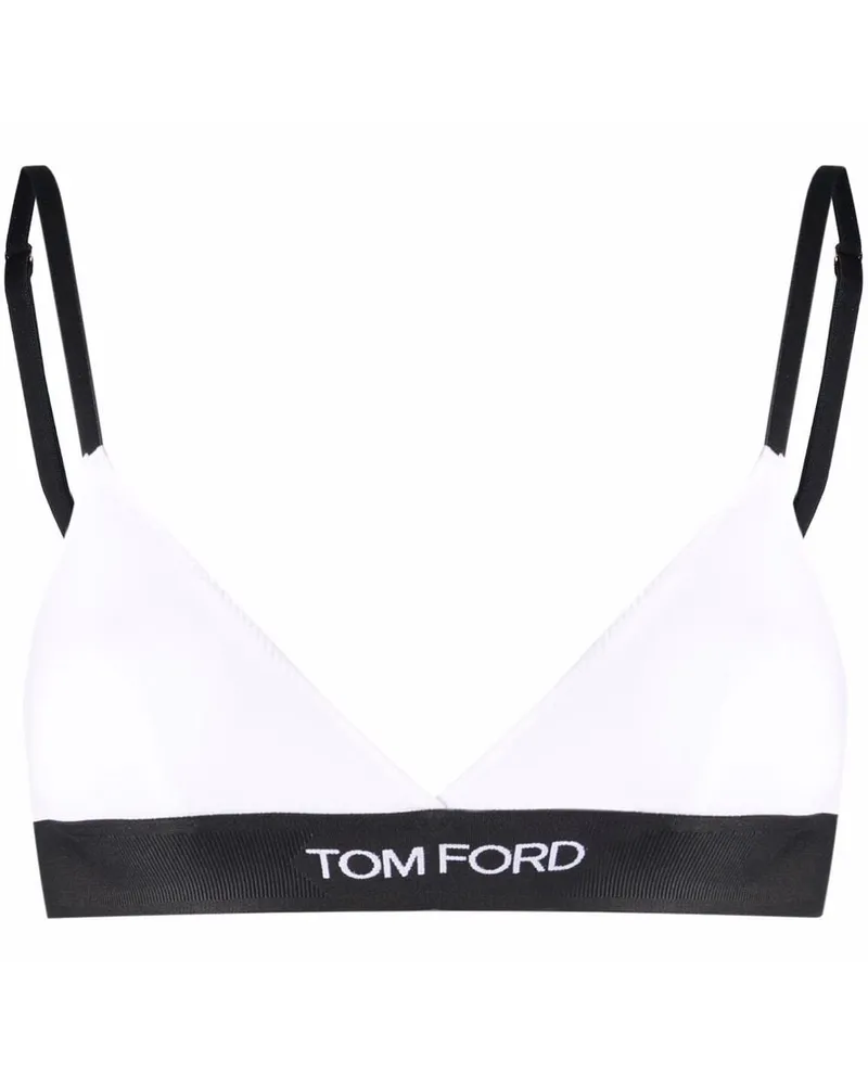 Tom Ford Triangel-BH mit Logo - Weiß Weiß