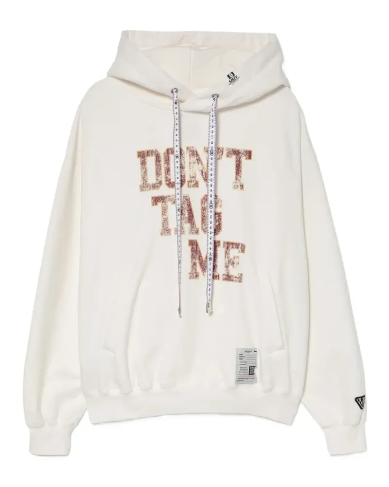 MIHARAYASUHIRO Hoodie mit Slogan-Print - Weiß Weiß