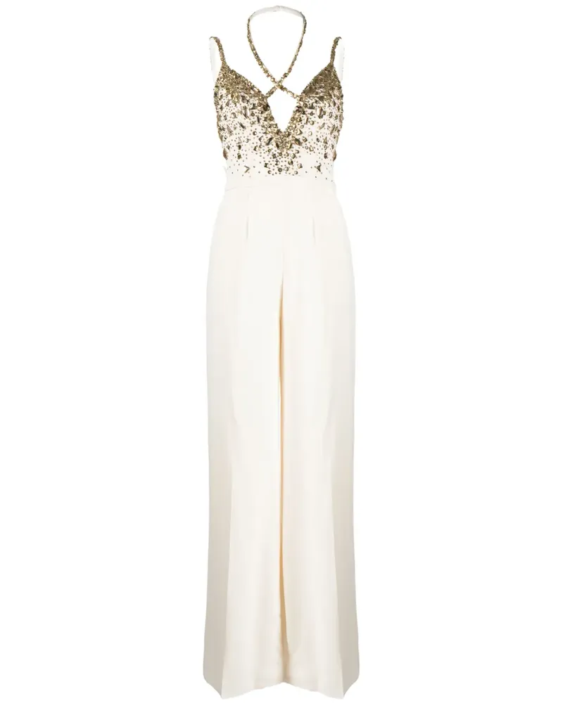 Zuhair Murad Verzierter Jumpsuit - Weiß Weiß
