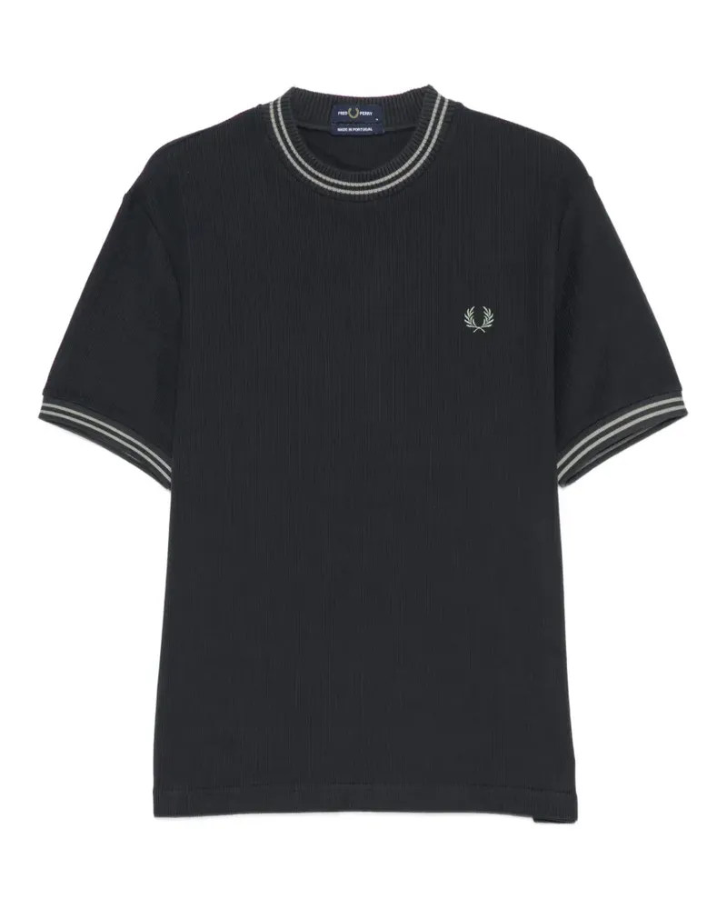 Fred Perry logo-embroidered T-shirt - Blau Blau