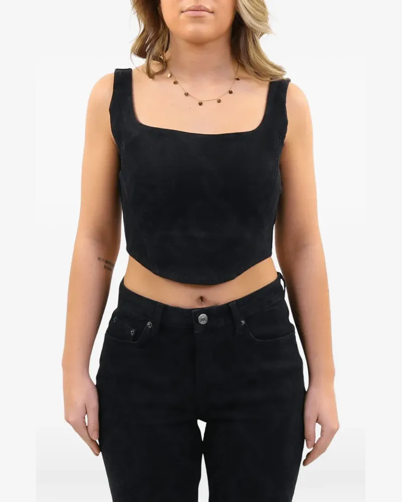 Daily Paper Lina corset-style top - Schwarz Schwarz