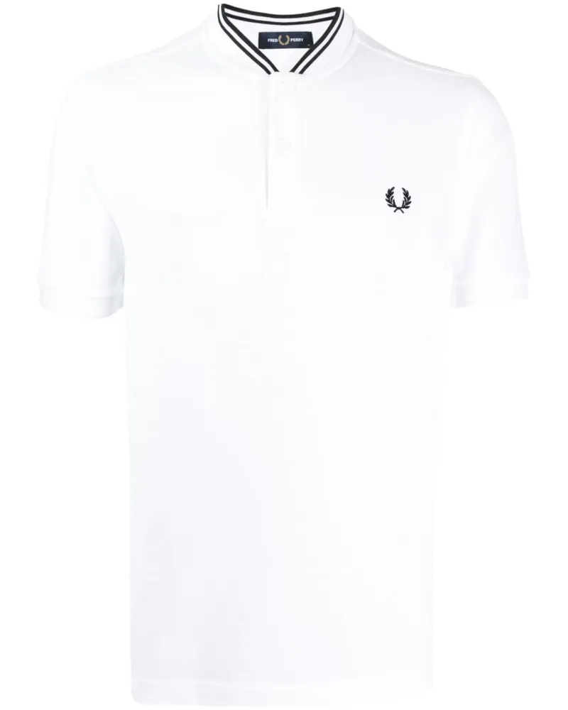 Fred Perry Poloshirt mit Logo-Stickerei Weiß